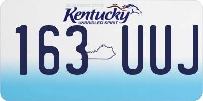 KY license plate 163UUJ