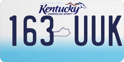 KY license plate 163UUK