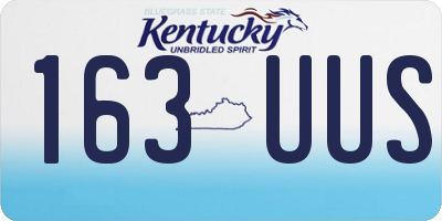 KY license plate 163UUS