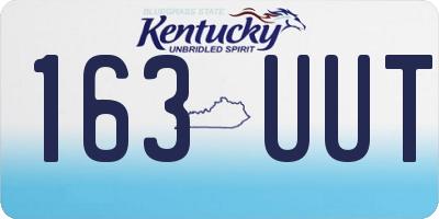 KY license plate 163UUT
