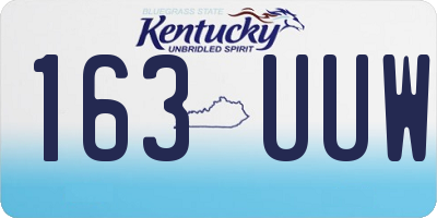 KY license plate 163UUW
