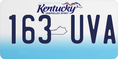KY license plate 163UVA