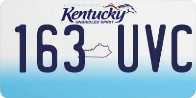 KY license plate 163UVC