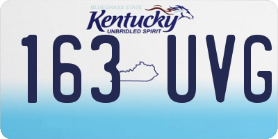 KY license plate 163UVG