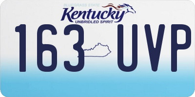 KY license plate 163UVP