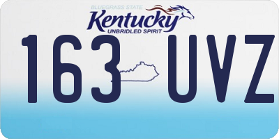 KY license plate 163UVZ