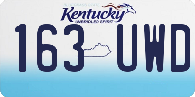 KY license plate 163UWD
