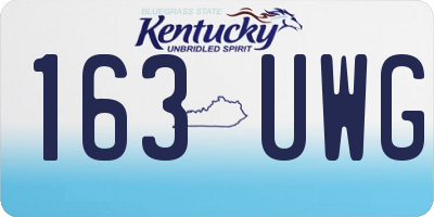 KY license plate 163UWG