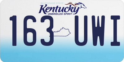 KY license plate 163UWI