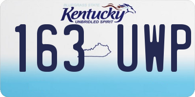 KY license plate 163UWP