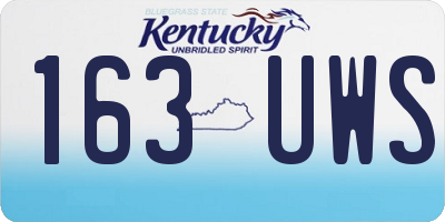 KY license plate 163UWS