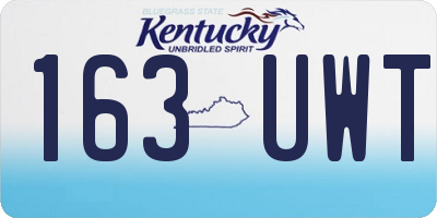 KY license plate 163UWT
