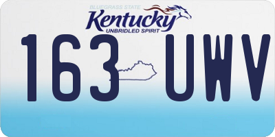 KY license plate 163UWV