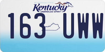 KY license plate 163UWW