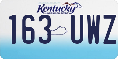 KY license plate 163UWZ