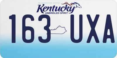 KY license plate 163UXA