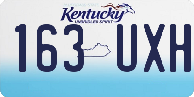 KY license plate 163UXH