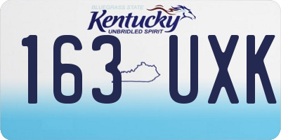 KY license plate 163UXK