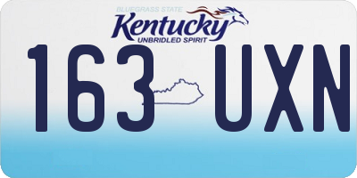 KY license plate 163UXN