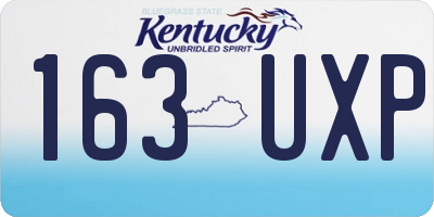 KY license plate 163UXP