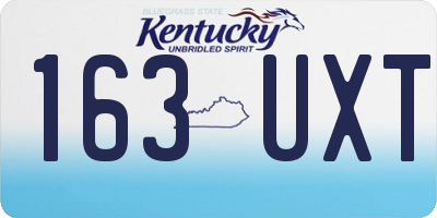 KY license plate 163UXT