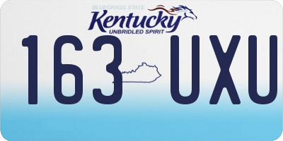 KY license plate 163UXU