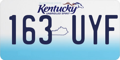 KY license plate 163UYF