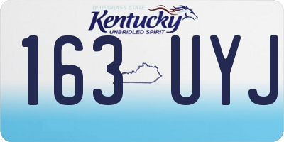 KY license plate 163UYJ