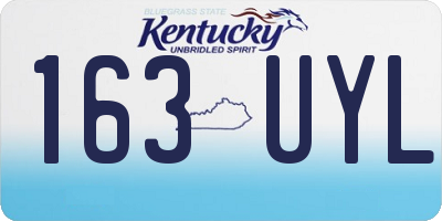 KY license plate 163UYL