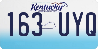 KY license plate 163UYQ