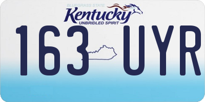 KY license plate 163UYR