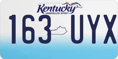KY license plate 163UYX