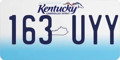 KY license plate 163UYY