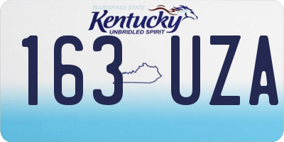 KY license plate 163UZA