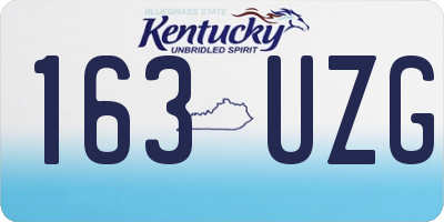 KY license plate 163UZG