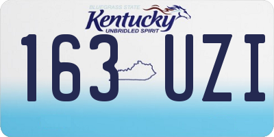 KY license plate 163UZI