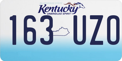 KY license plate 163UZO