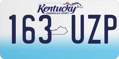 KY license plate 163UZP