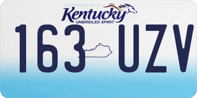 KY license plate 163UZV