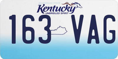 KY license plate 163VAG