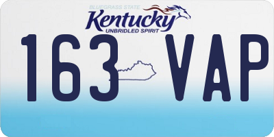 KY license plate 163VAP