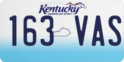 KY license plate 163VAS