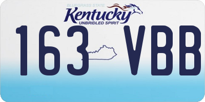 KY license plate 163VBB