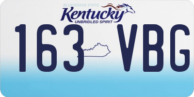 KY license plate 163VBG