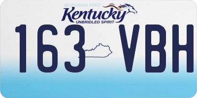 KY license plate 163VBH