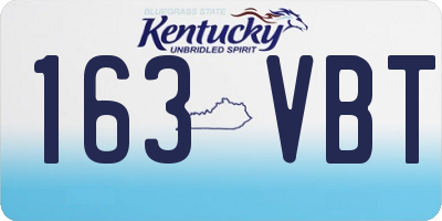 KY license plate 163VBT