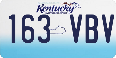 KY license plate 163VBV
