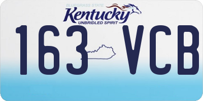 KY license plate 163VCB