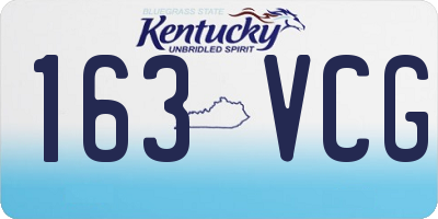 KY license plate 163VCG