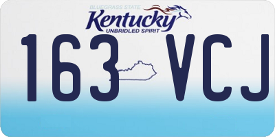 KY license plate 163VCJ